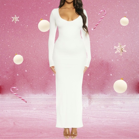 Reserved for @roselockard 💋 NWT Naked Wardrobe Side Slit Ribbed Dress- XL 💋 - Picture 2 of 8